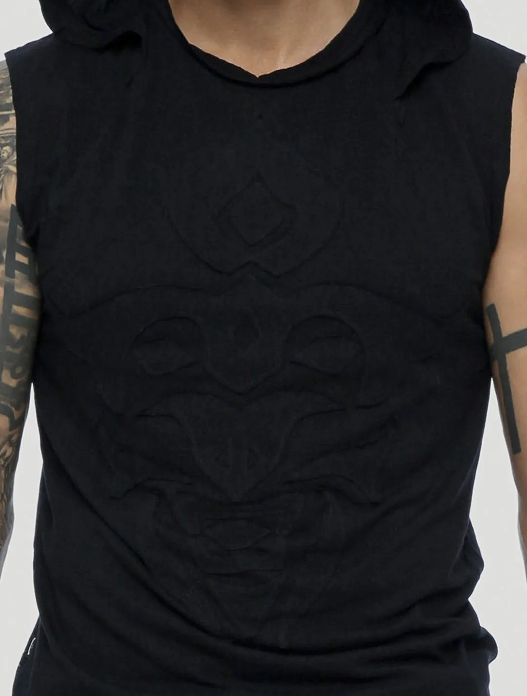 Mask Sleeveless Hoodie