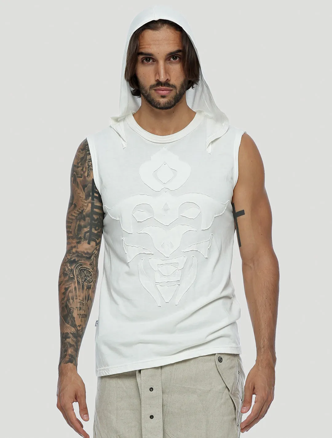 Mask Sleeveless Hoodie