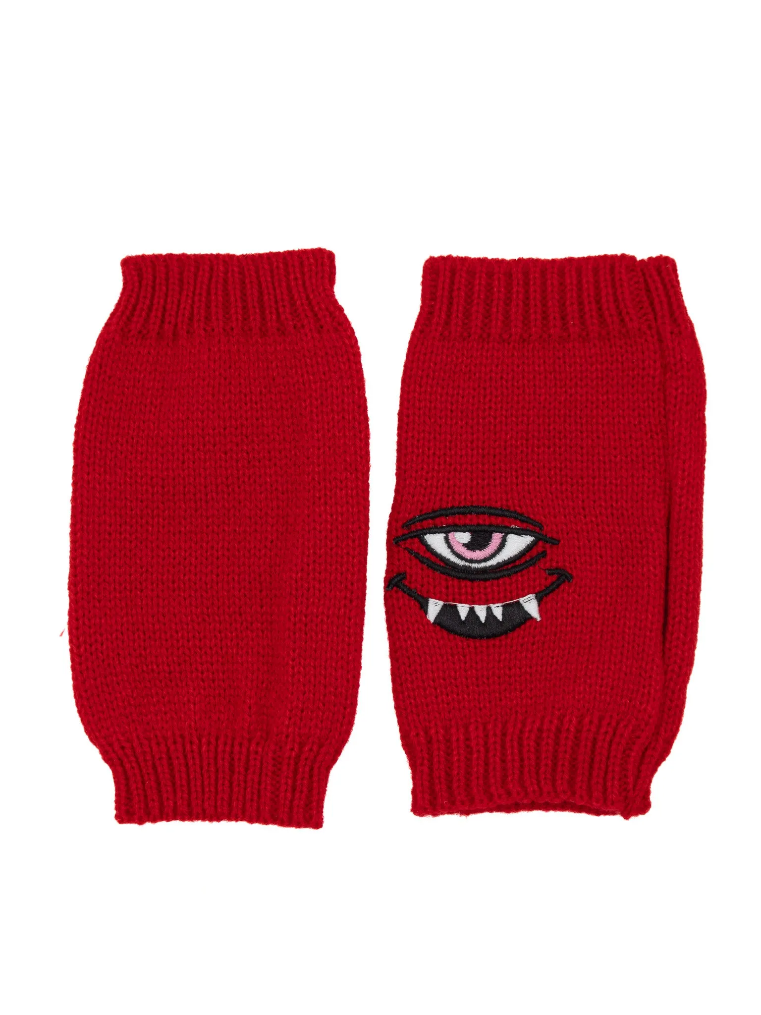 Monster Face Fingerless Gloves