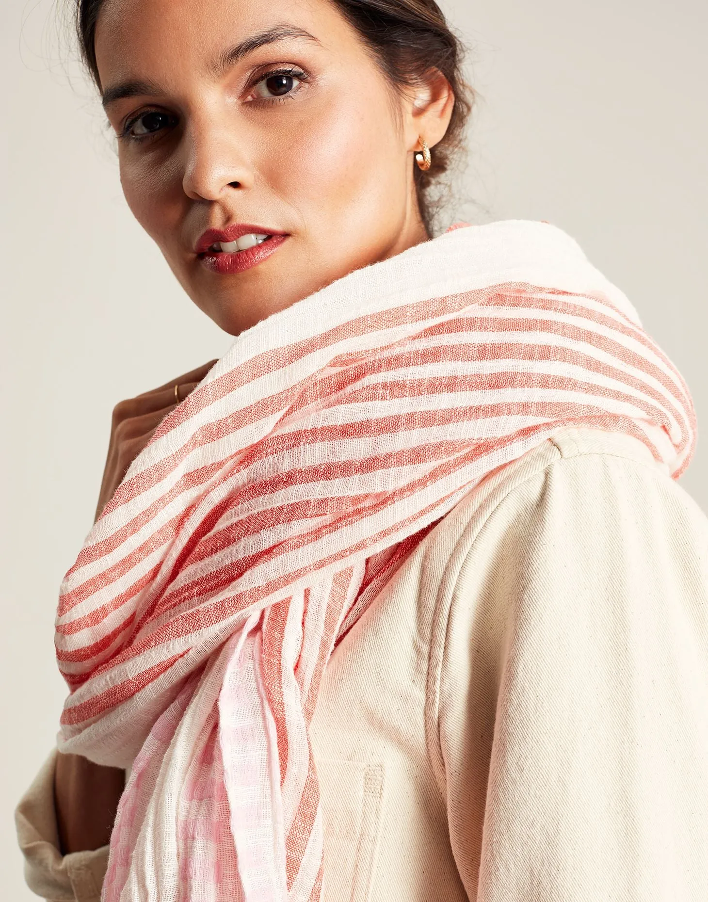 Orla Texture Scarf - Multi Pink