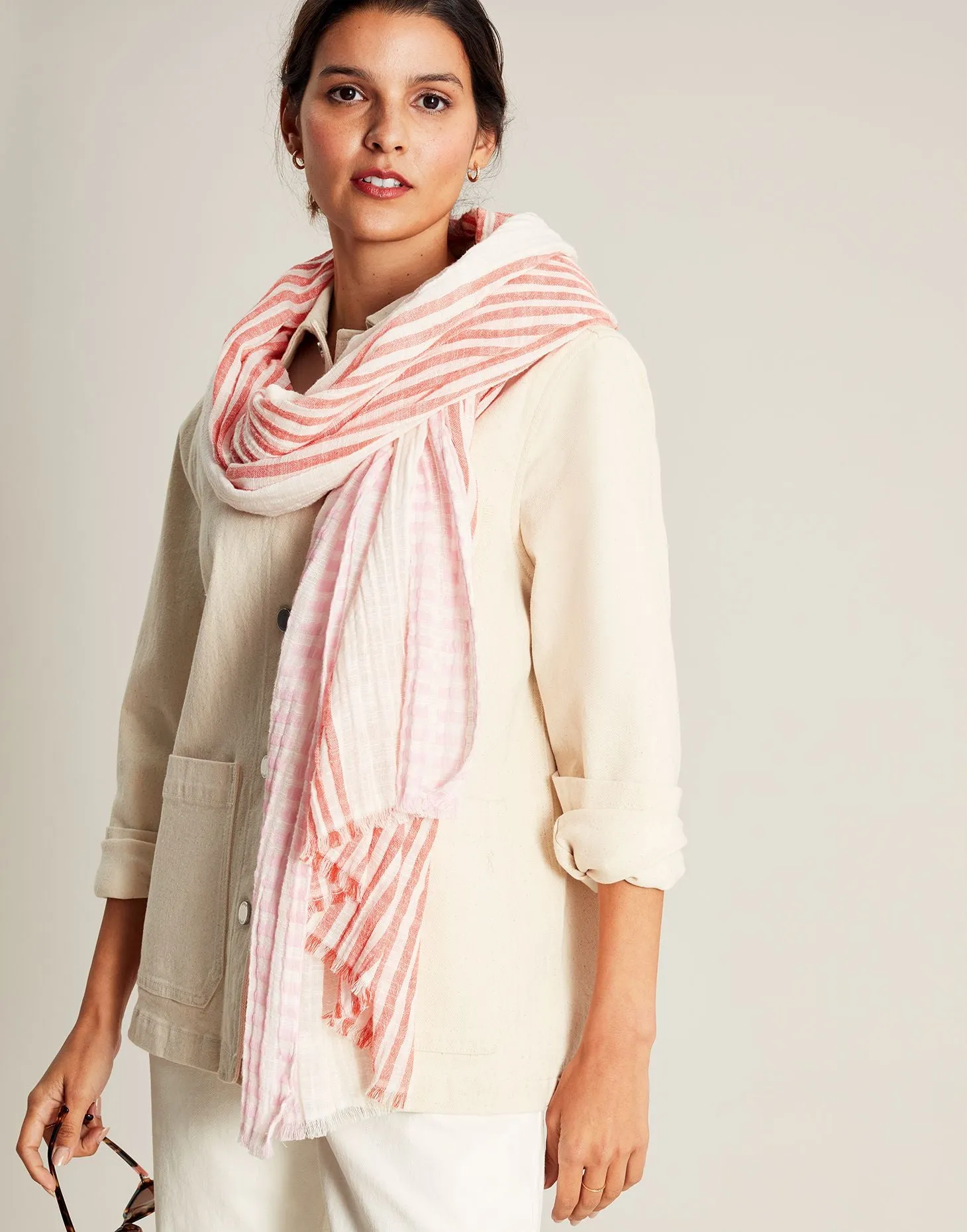 Orla Texture Scarf - Multi Pink