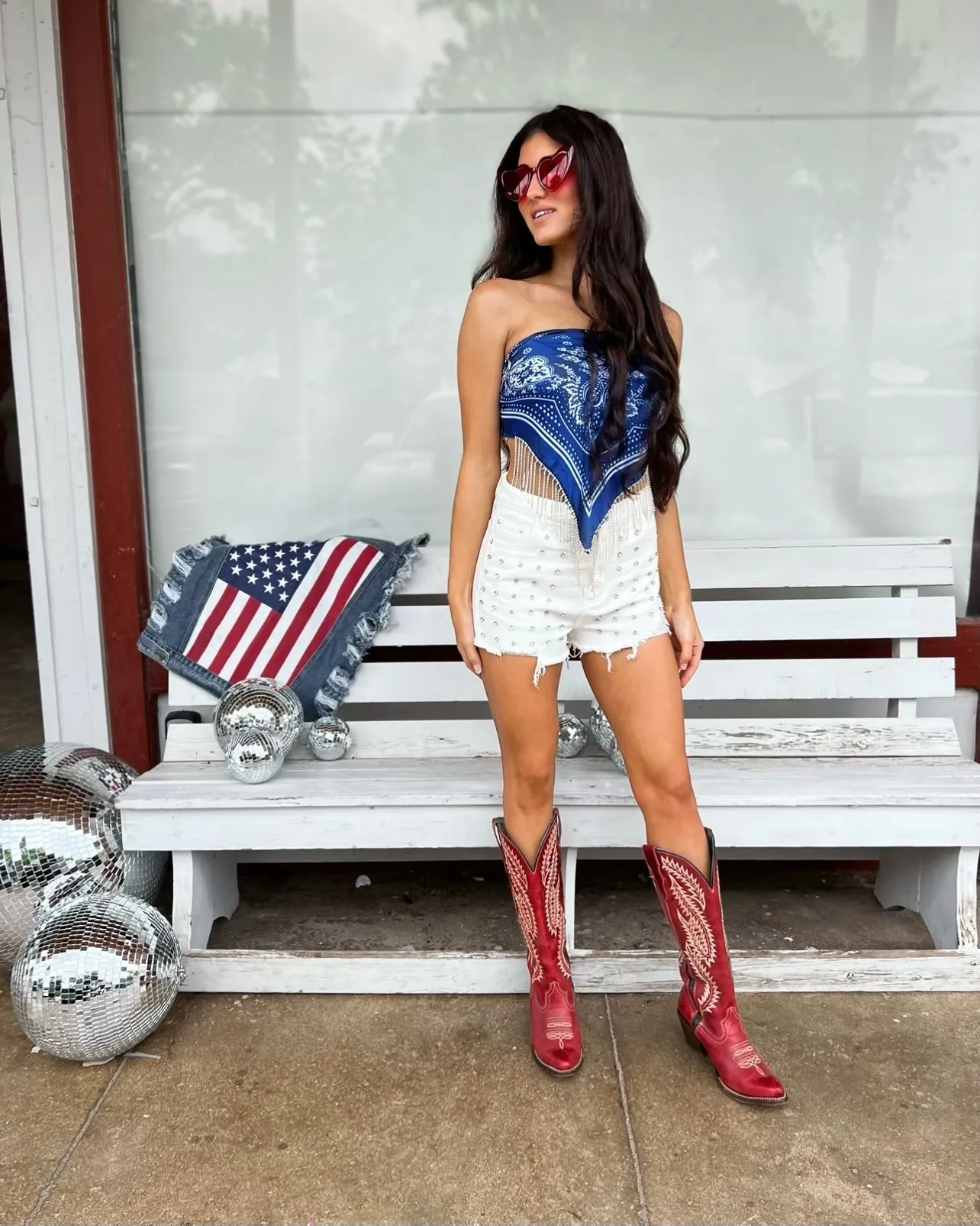 Paisley Blue Bandana Top