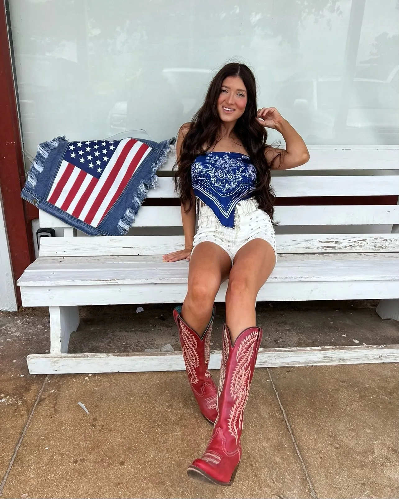 Paisley Blue Bandana Top