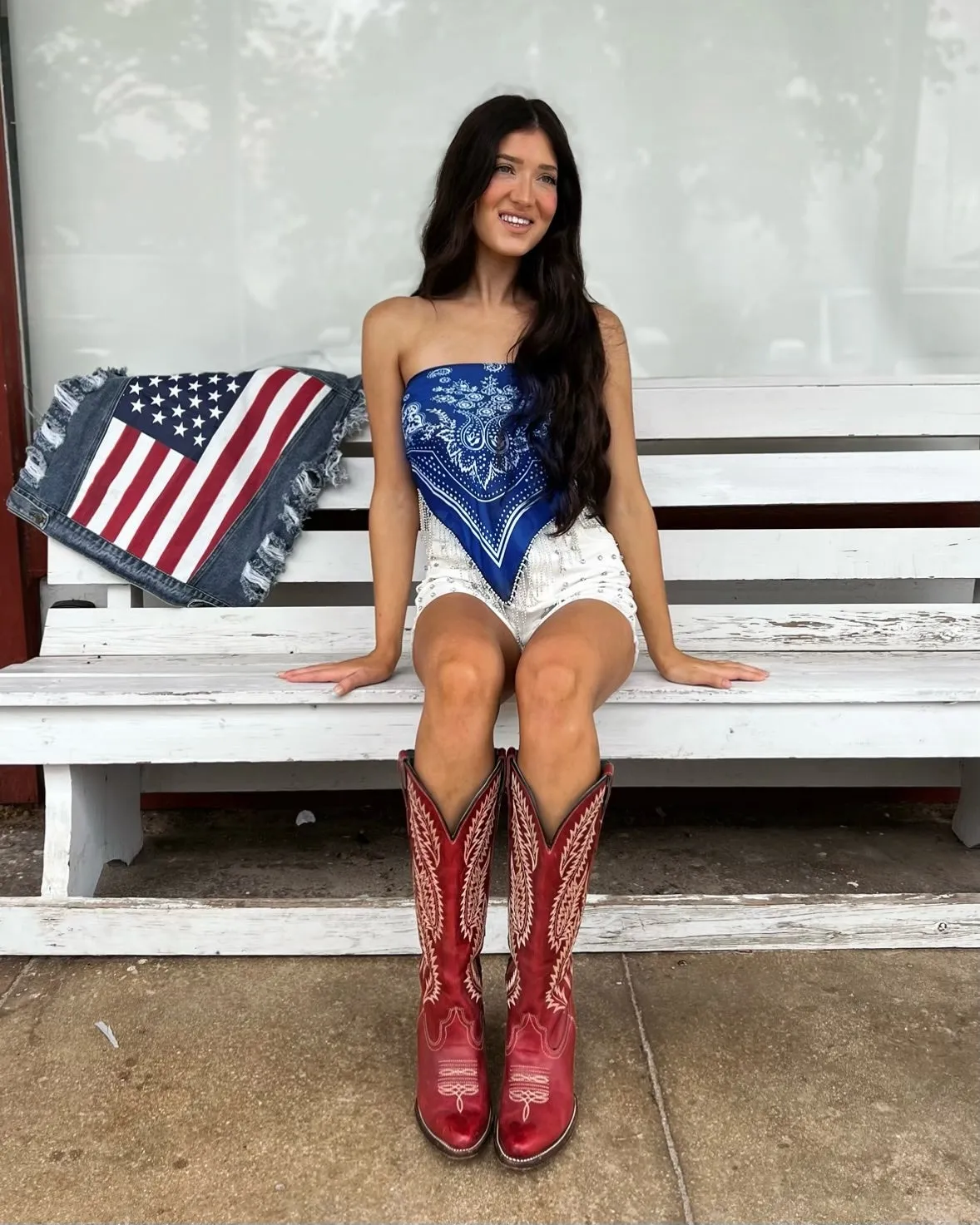 Paisley Blue Bandana Top