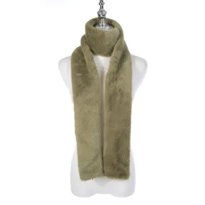 Park Lane Faux Fur Scarf Olive