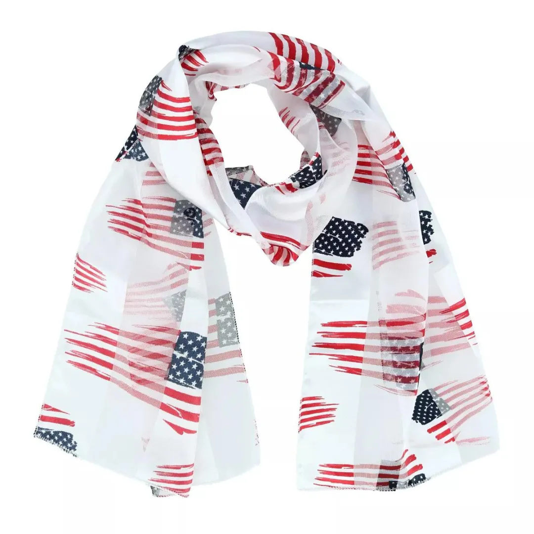 Patriotic American Flag Scarf