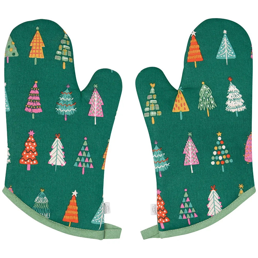 "O Christmas Tree" Oven Mitts: Set of 2