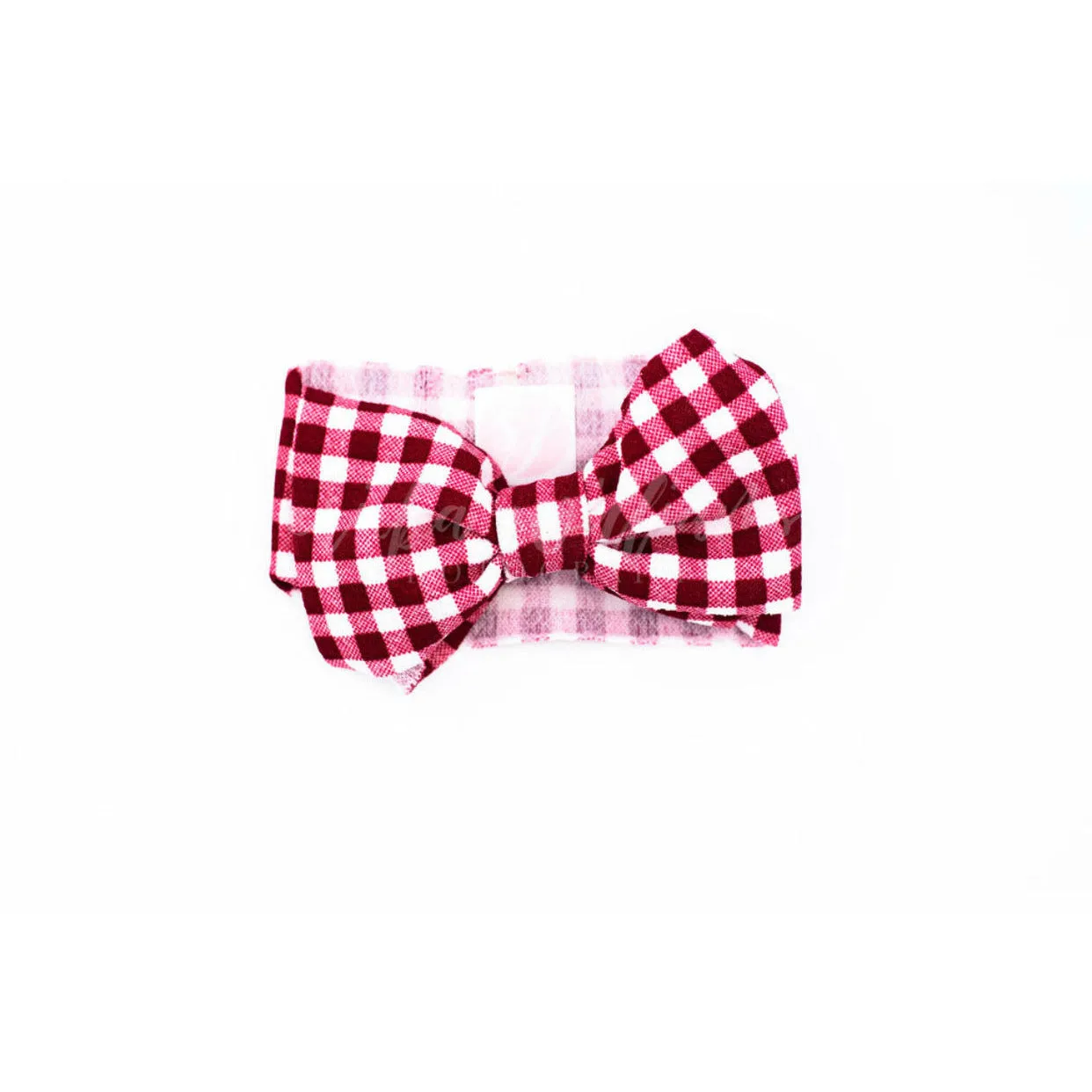 red gingham "julia" newborn headwrap