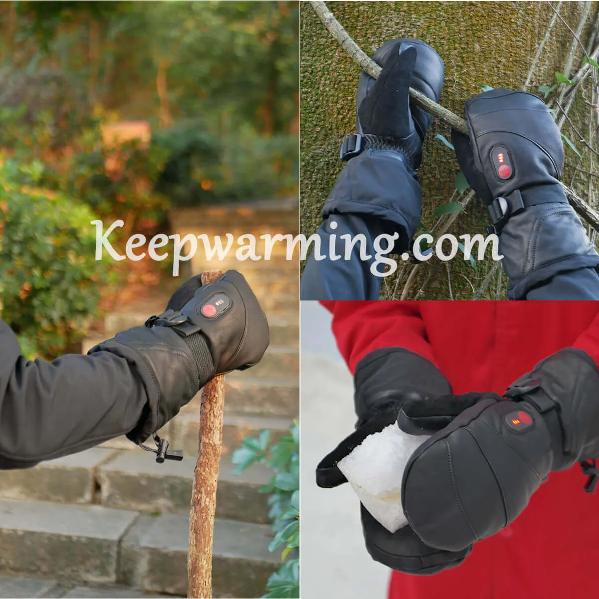 Savior Leather Heated Mittens | Battery Operated Leather Warming Mittens