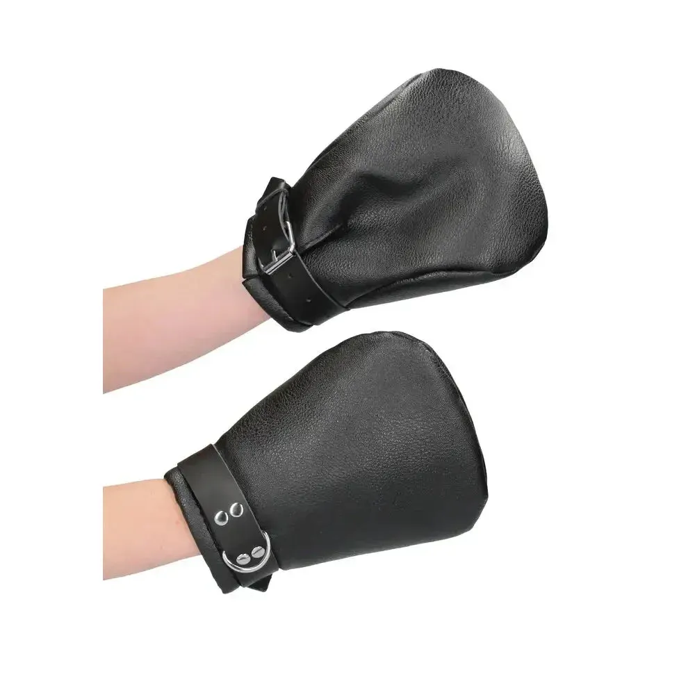 Shots Toys Black Neoprene Lined Mittens Puppy Play