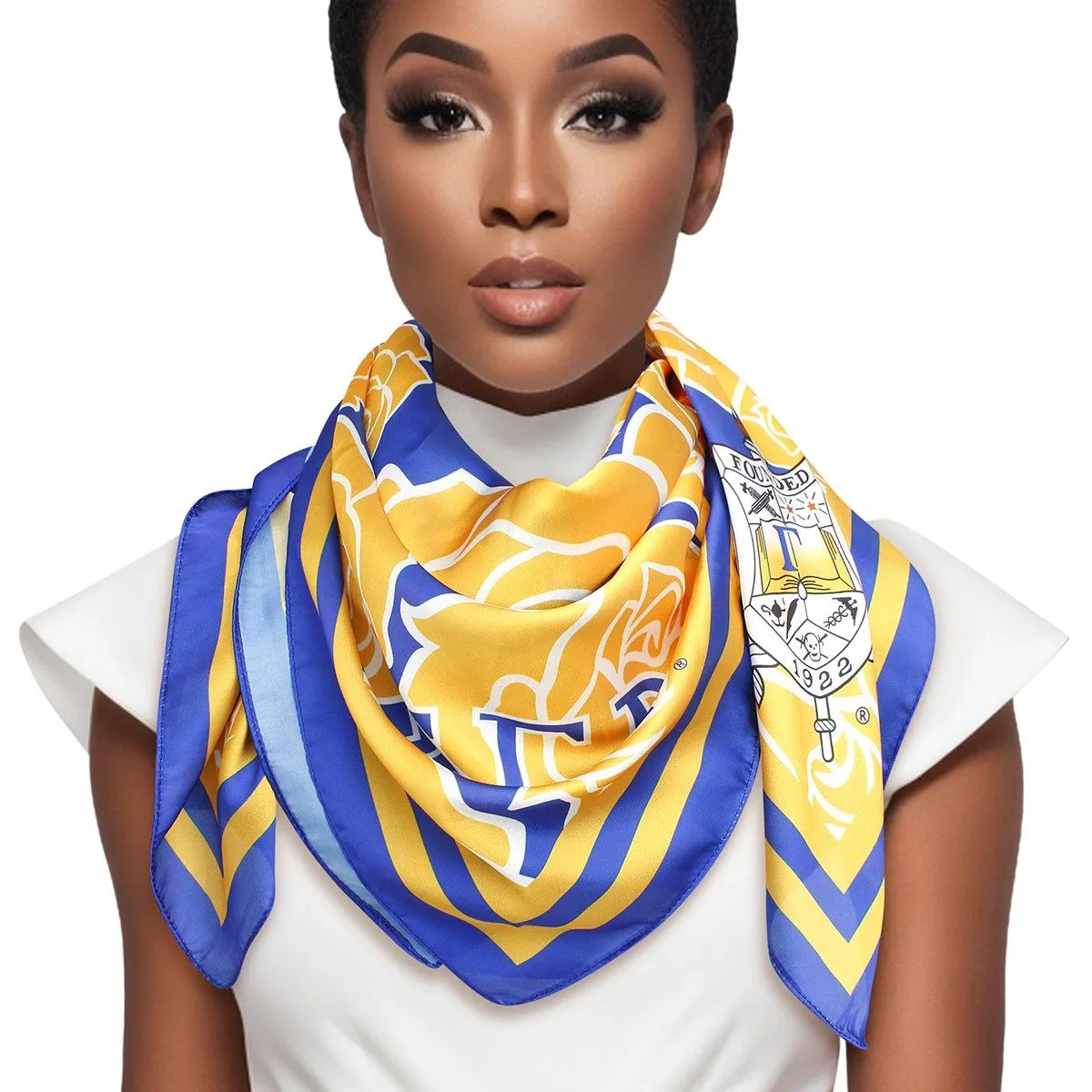 Sigma Gamma Rho Inspired Scarf SGRHO Sorority Flower Square Scarf for Women