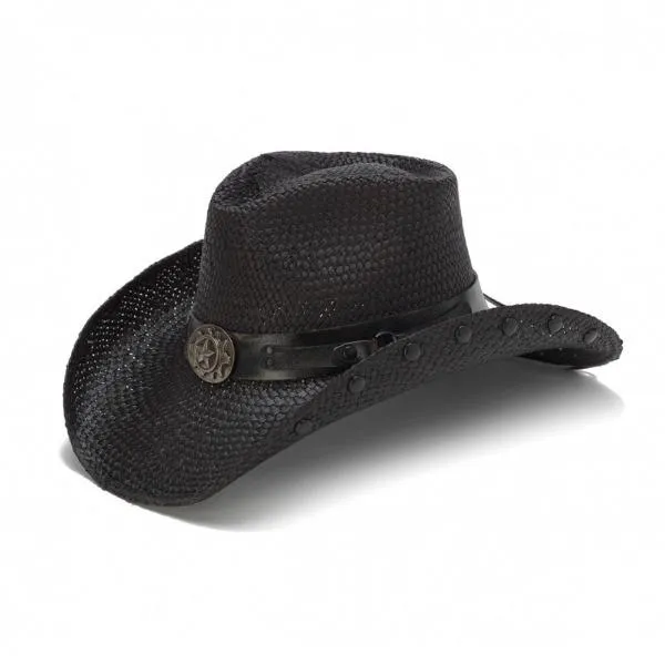 Stampede Men's Black Western Straw Hat - The Sheriff