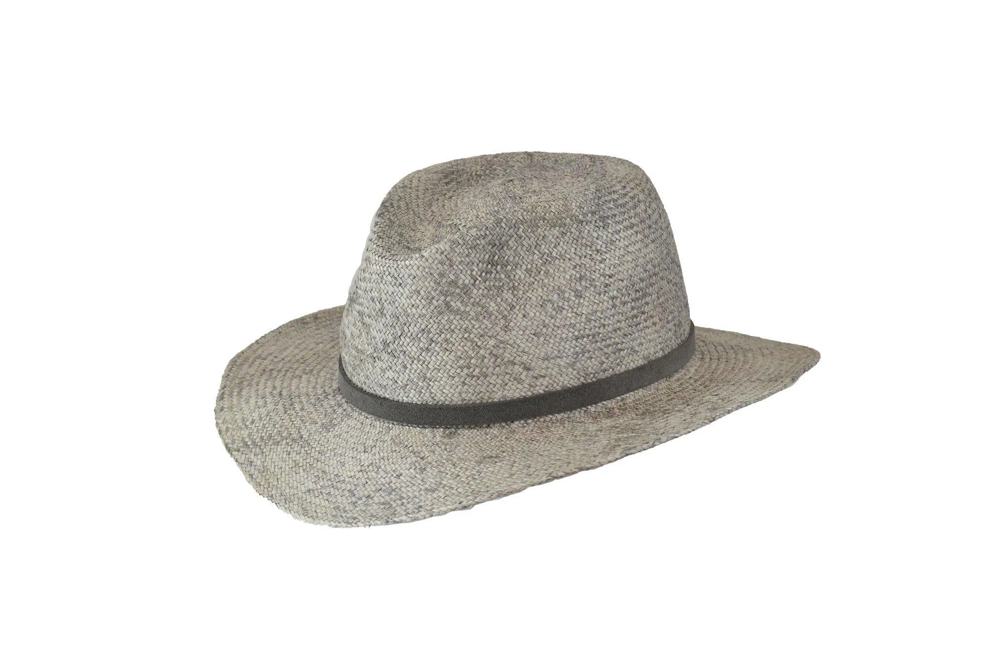 Straw Fedora Hat for Sale in Gray