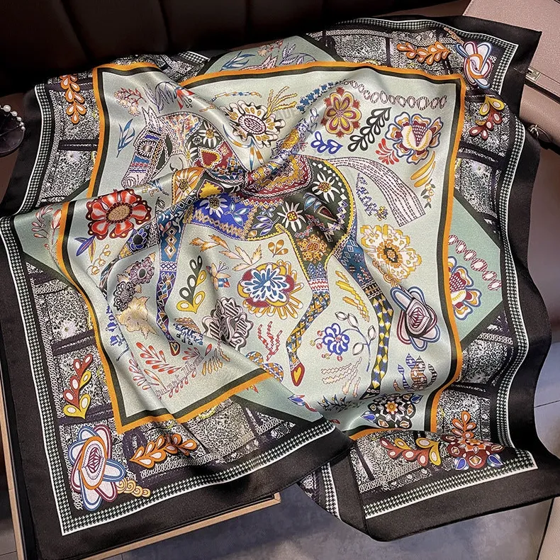 SueSilk 70cm Square Silk Scarf in Various Designs