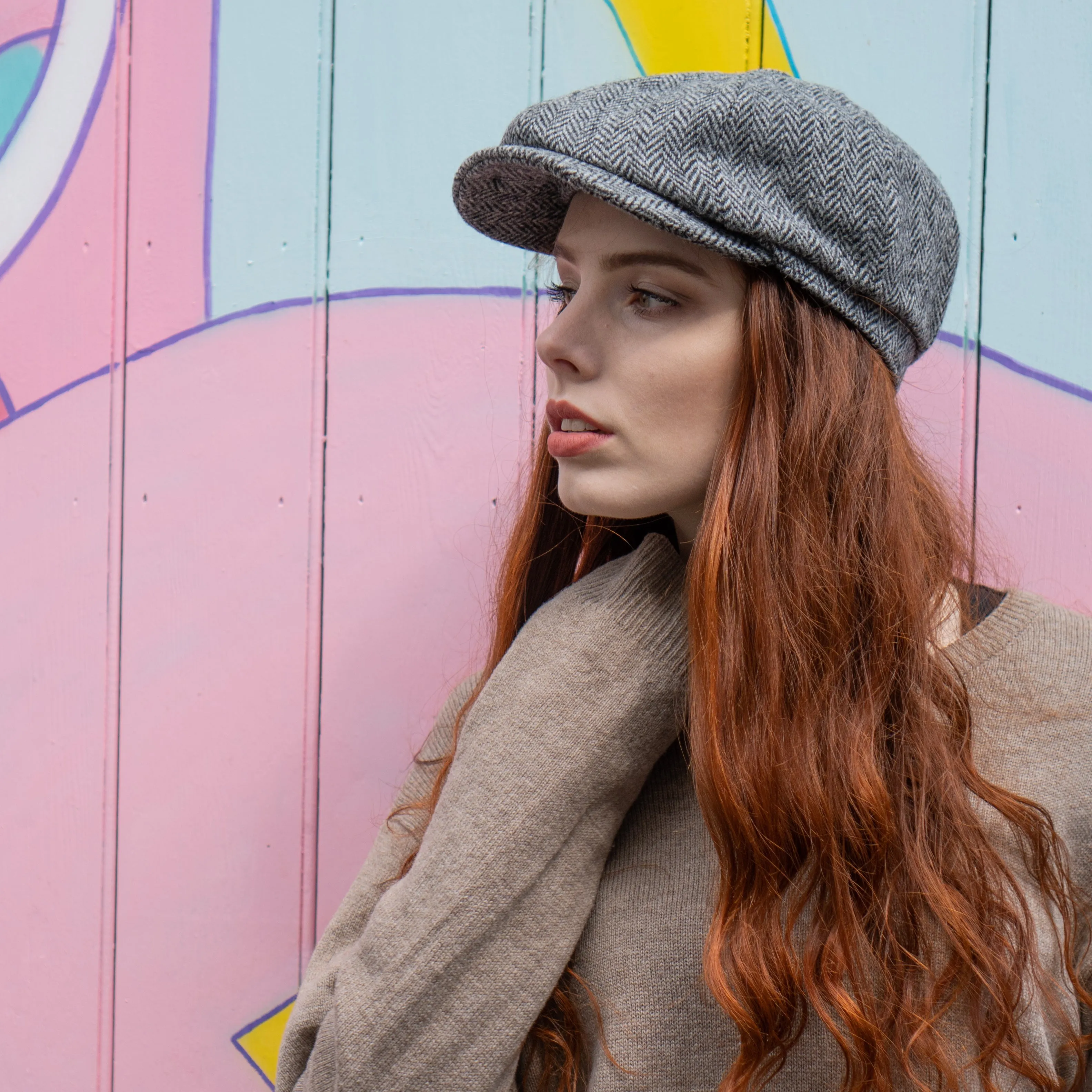 The Lomond Newsboy - Ladies Harris Tweed Baker Boy Cap