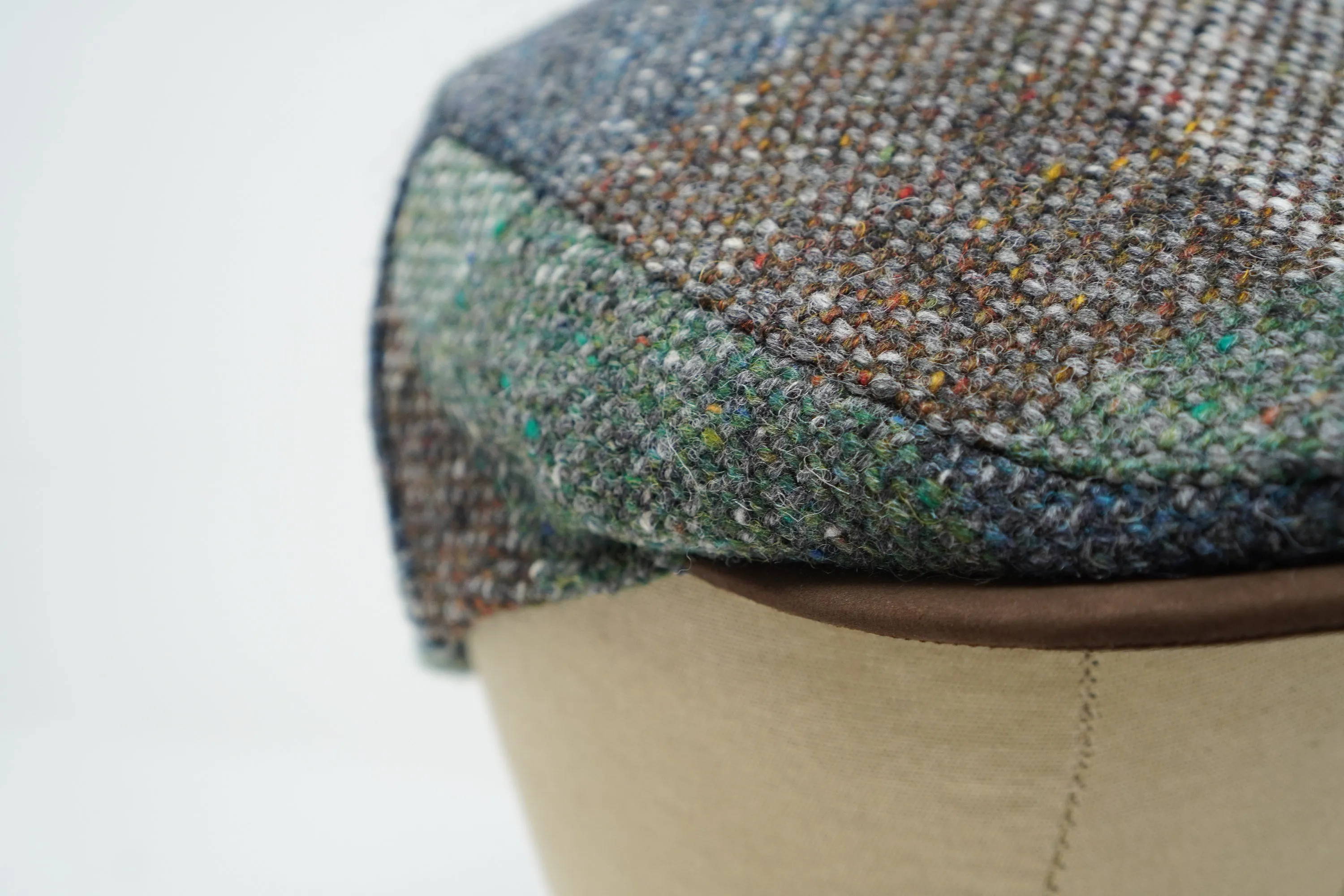 The Sloan Patchwork - Irish Tweed and Leather Cap