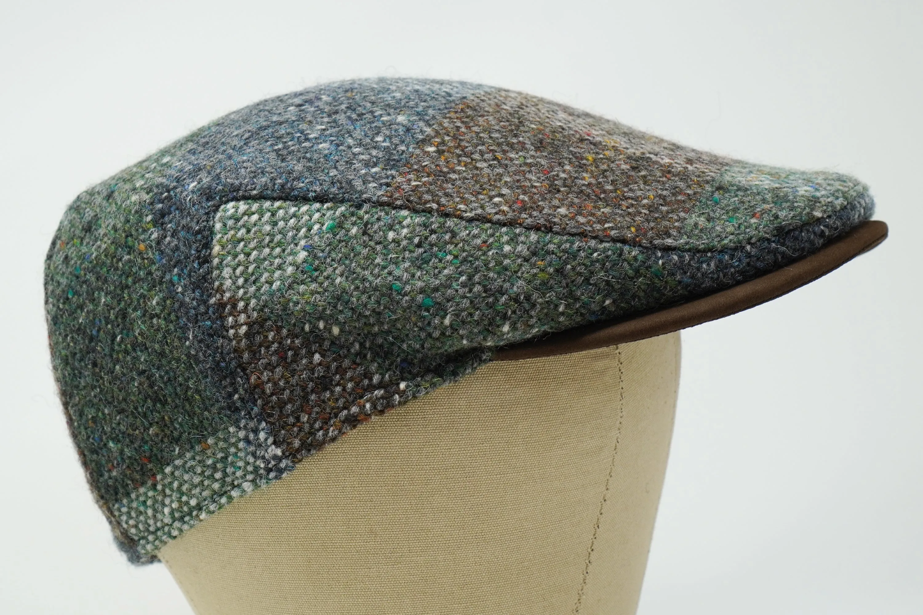 The Sloan Patchwork - Irish Tweed and Leather Cap