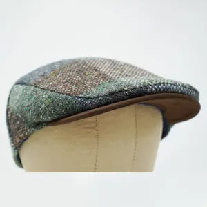 The Sloan Patchwork - Irish Tweed and Leather Cap