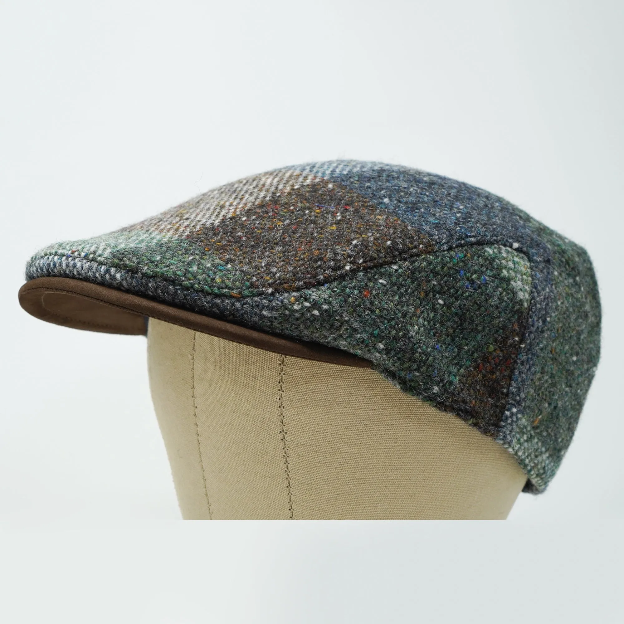 The Sloan Patchwork - Irish Tweed and Leather Cap