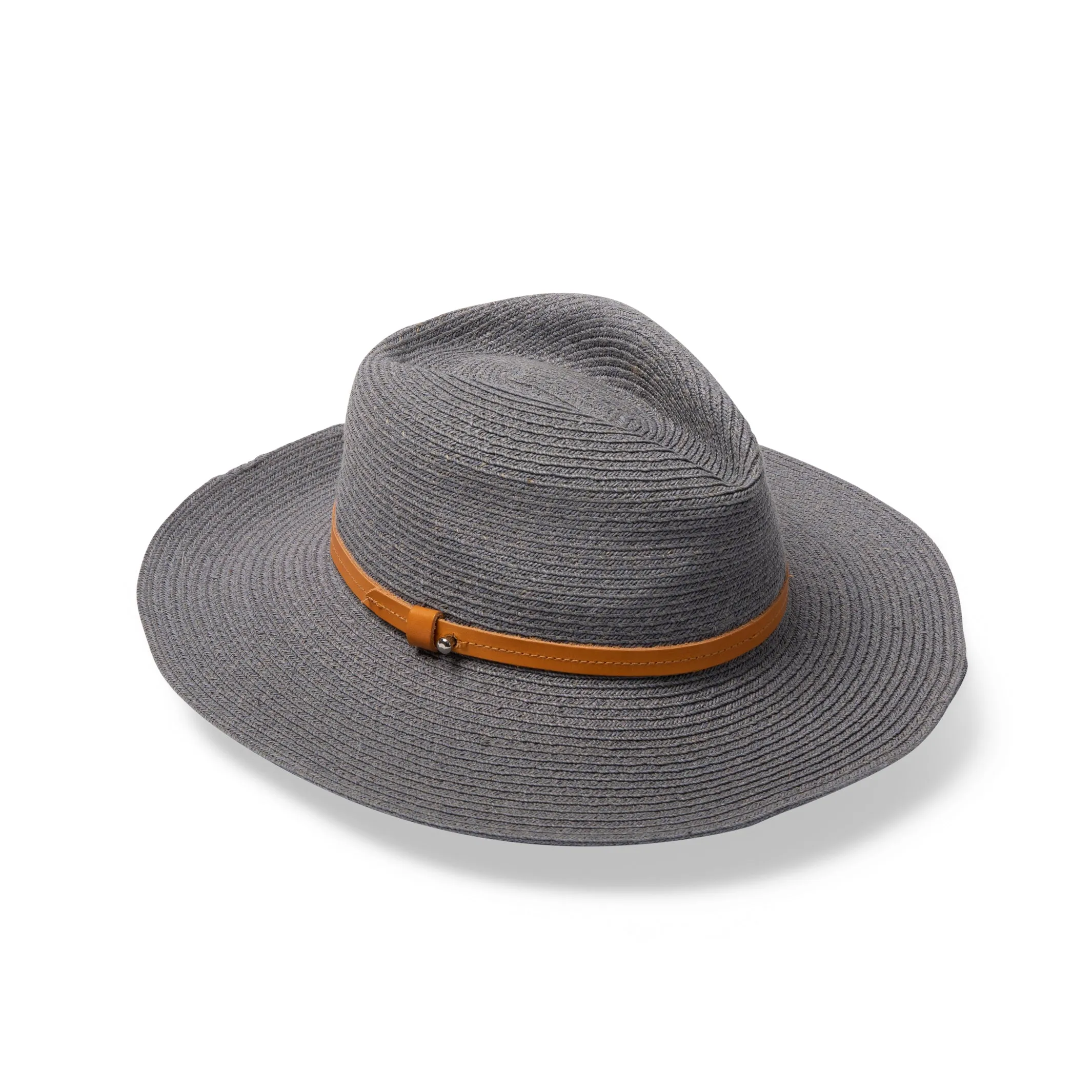 Tina M Copenhagen Kathleen Raffia Wide Brim Fedora - Denim