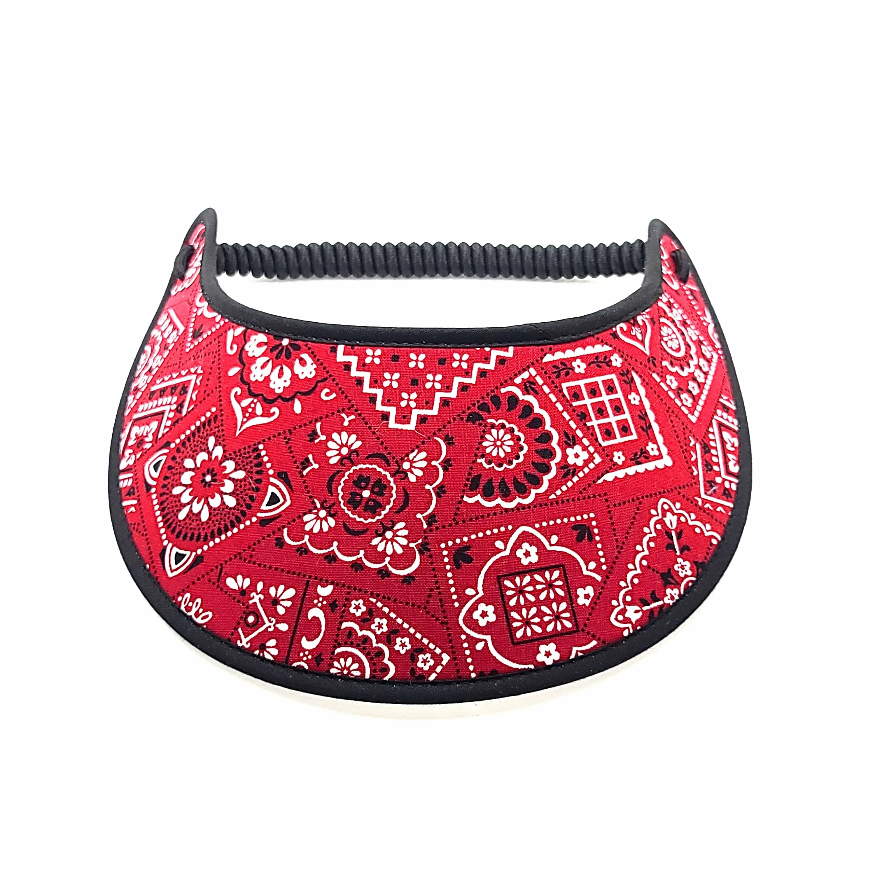 Trimmed Bandana Print Foam Sun Visor