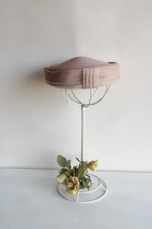 Vintage 1960 Lavender Pillbox Hat