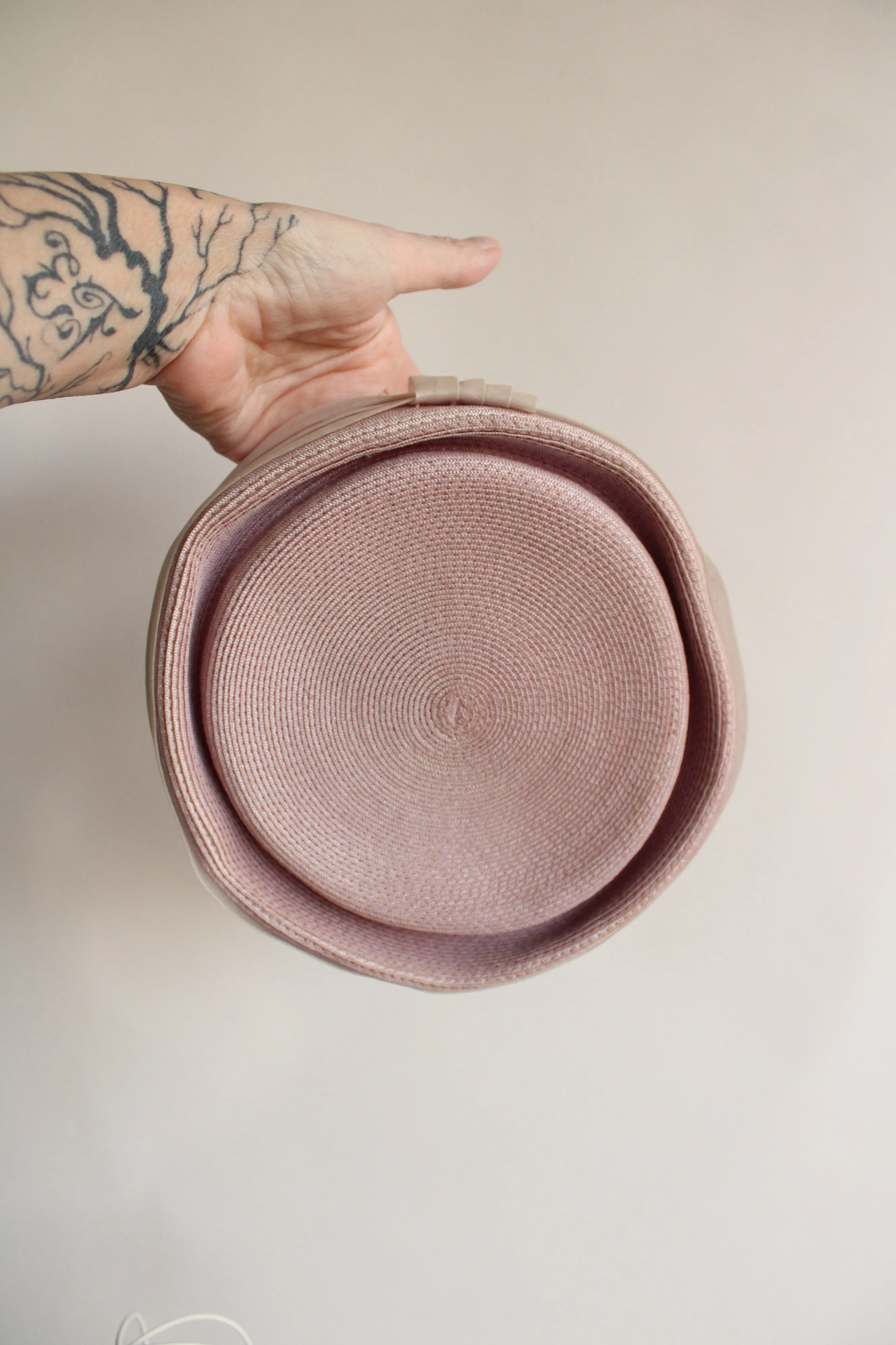 Vintage 1960 Lavender Pillbox Hat