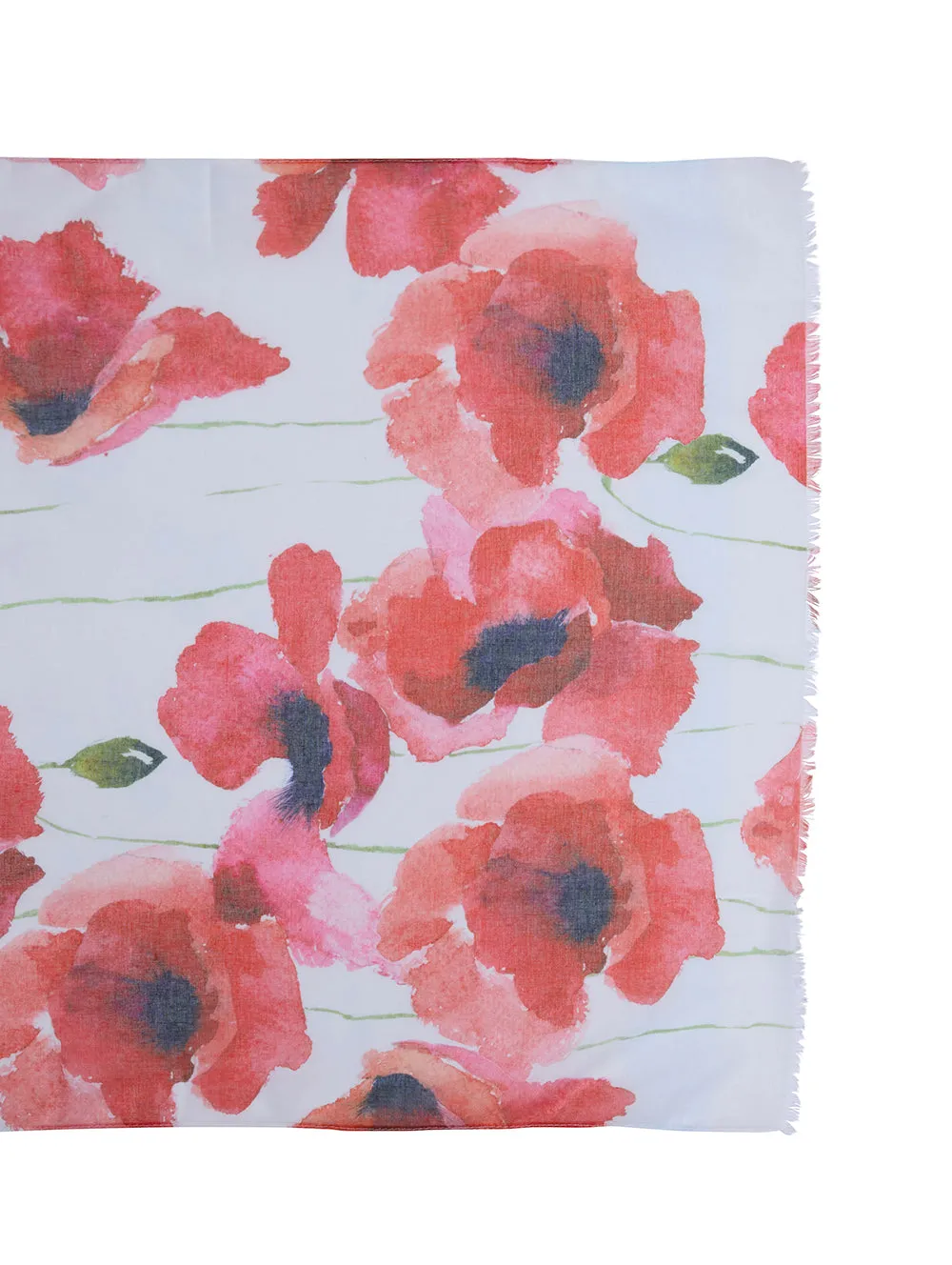 Watercolour Poppies Scarf