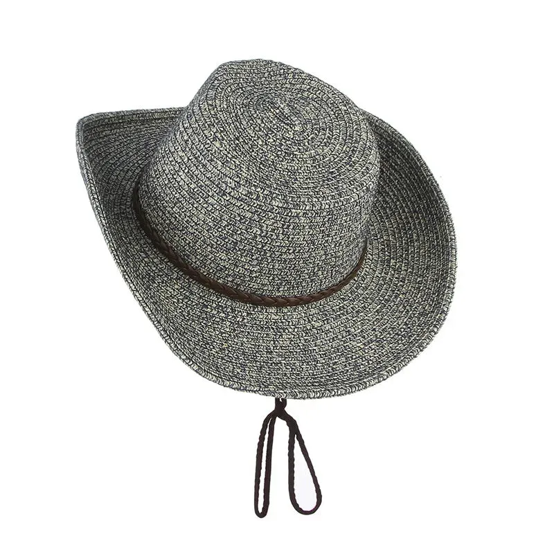 Western Cowboy Wide Brim Straw Sun Hat